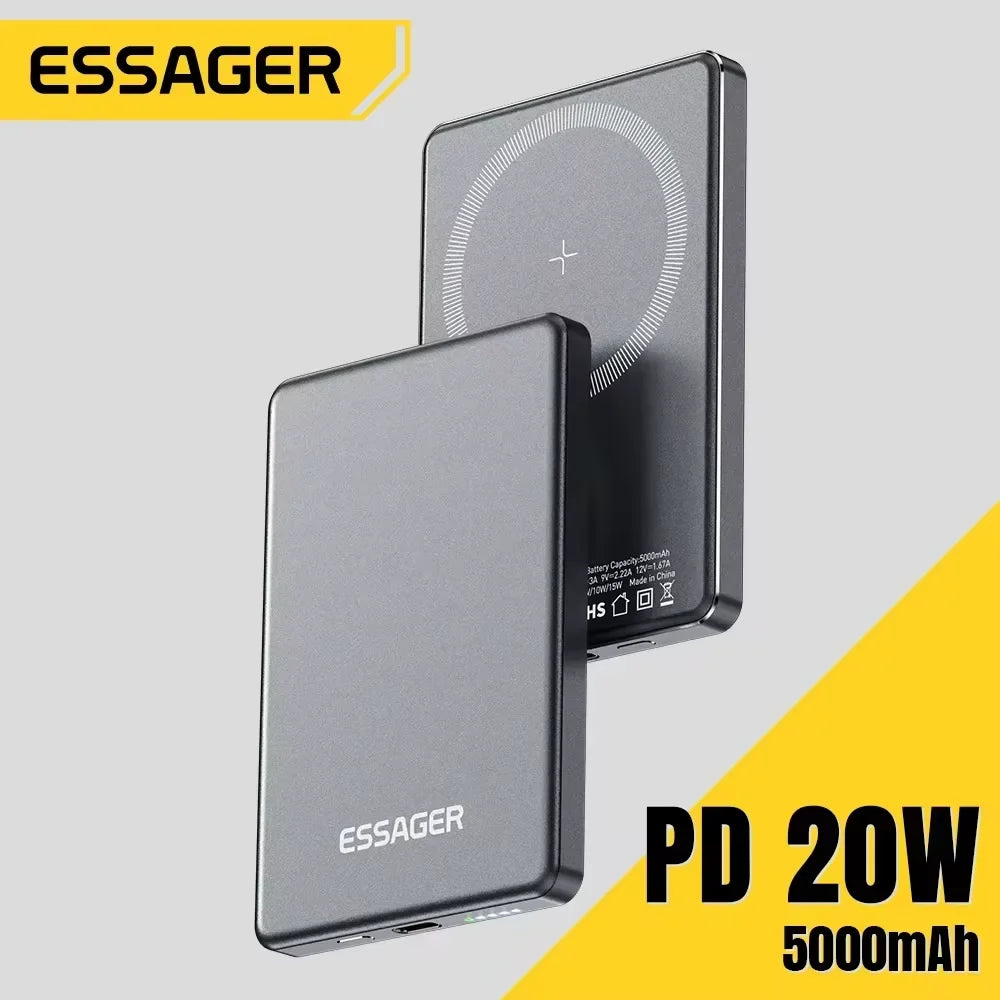 Powerbank Wireless Magnética Premium 5000mAh