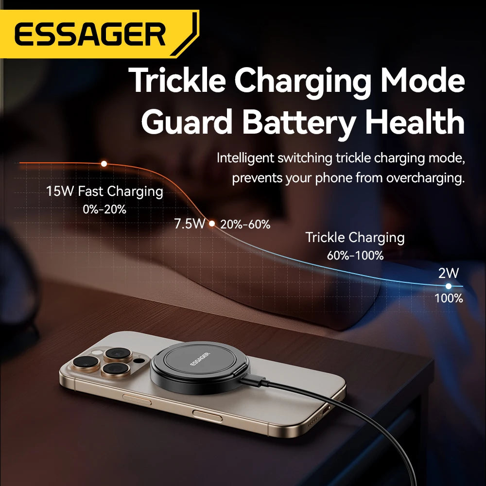 Carregador Magnético Sem Fios 15W para iPhone