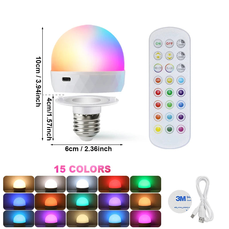 Luz LED RGB Inteligente com Controlo Remoto