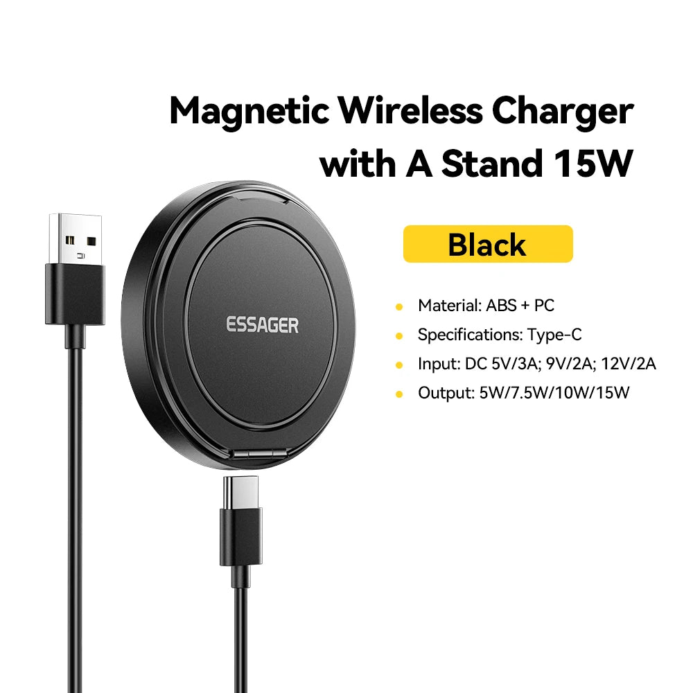 Carregador Magnético Sem Fios 15W para iPhone
