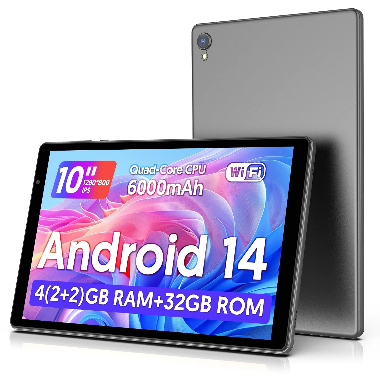 Tablet Android 14 10” | Wi-Fi 5G | HD | Bateria 6000mAh
