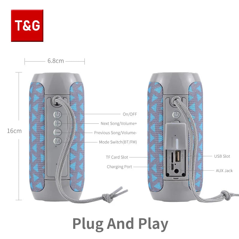 Coluna Bluetooth Portátil HD Waterproof